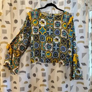 Bohemian Bright Print Women's Top